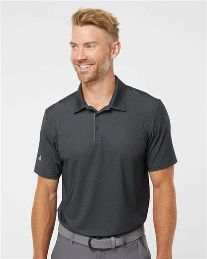 Adidas A498 Men's Ultimate365 Diamond Dot Print Polo - Front view