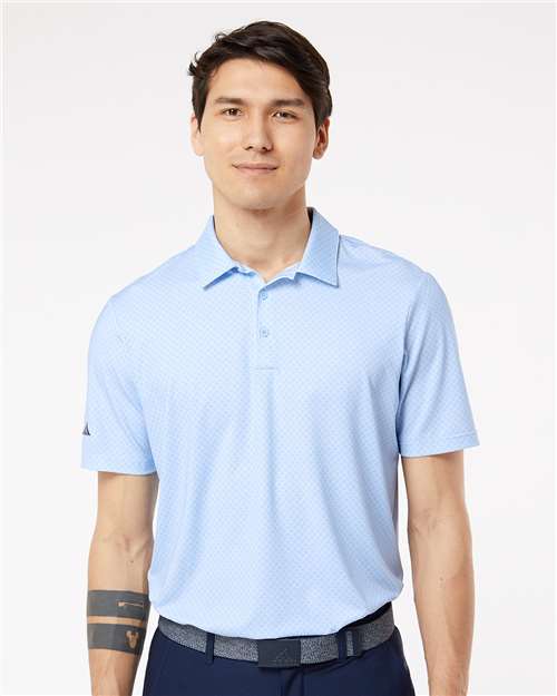 Adidas A498 Men's Ultimate365 Diamond Dot Print Polo - Front view