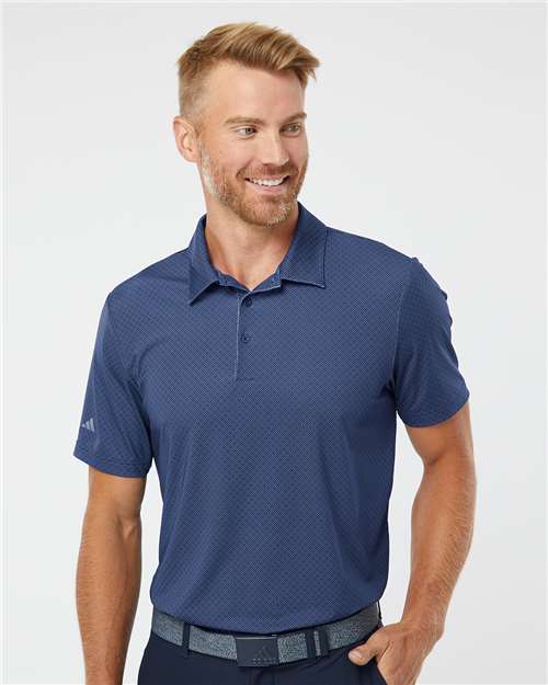 Adidas A498 Men's Ultimate365 Diamond Dot Print Polo - Front view