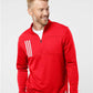 Adidas A482 Men's 3-Stripes Double-Knit Quarter-Zip Pullover - Front view