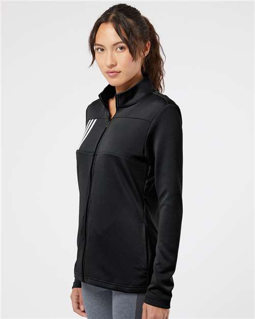Adidas A483 Women's 3-Stripes Double Knit Full-Zip Jacket - Side view