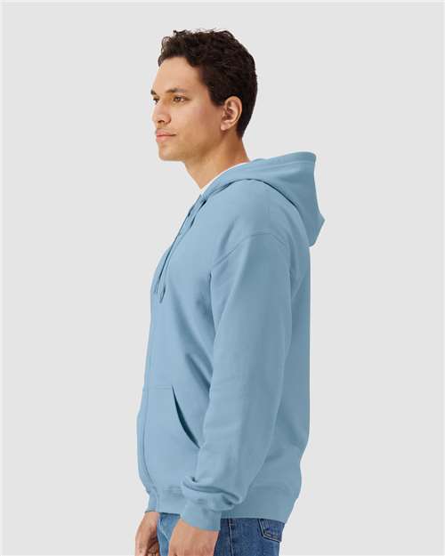 Gildan SF600 Unisex Softstyle? Midweight Full-Zip Hooded Sweatshirt - Side view