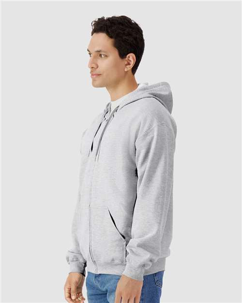 Gildan SF600 Unisex Softstyle? Midweight Full-Zip Hooded Sweatshirt - Side view