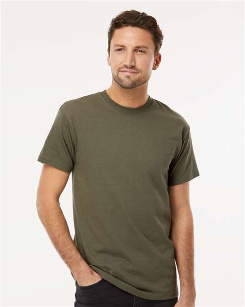 M&O 4800 Men's Gold Soft Touch T-Shirt - Front view