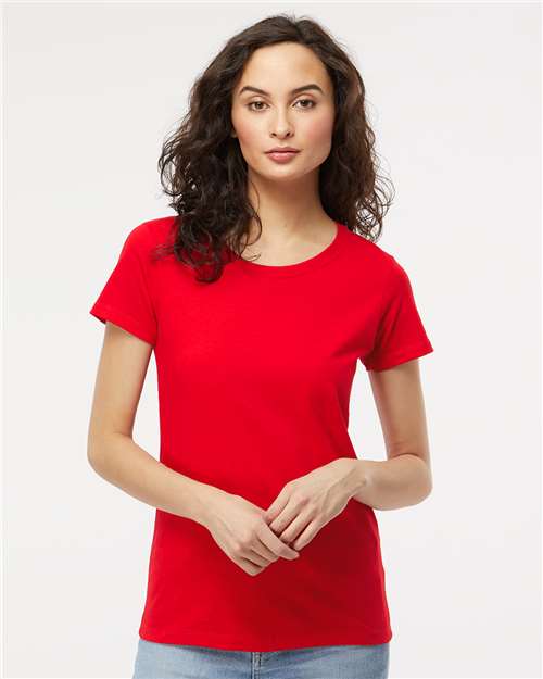 M&O 4810 Women's Gold Soft Touch T-Shirt - Front view