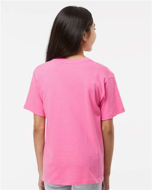 M&O 4850 Youth Gold Soft Touch T-Shirt - Back view