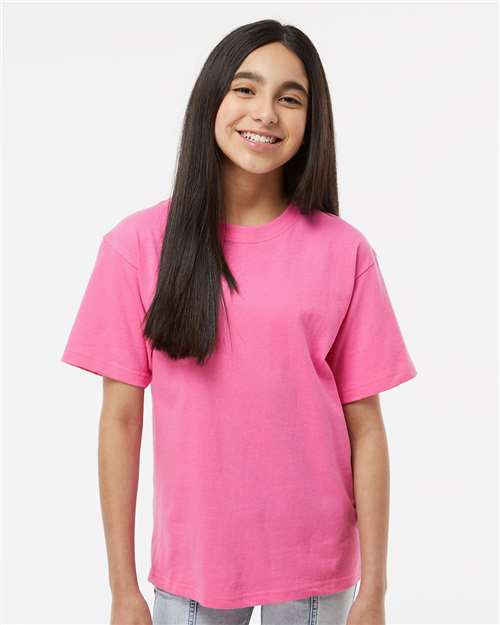 M&O 4850 Youth Gold Soft Touch T-Shirt - Front view