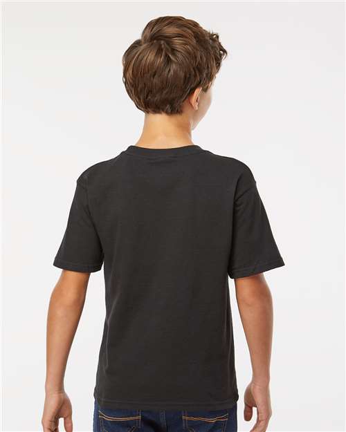 M&O 4850 Youth Gold Soft Touch T-Shirt - Back view