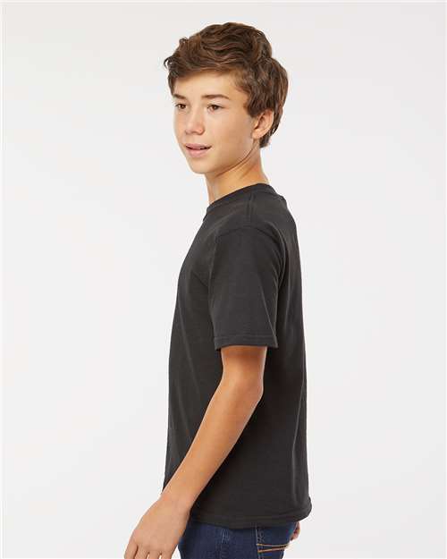 M&O 4850 Youth Gold Soft Touch T-Shirt - Side view