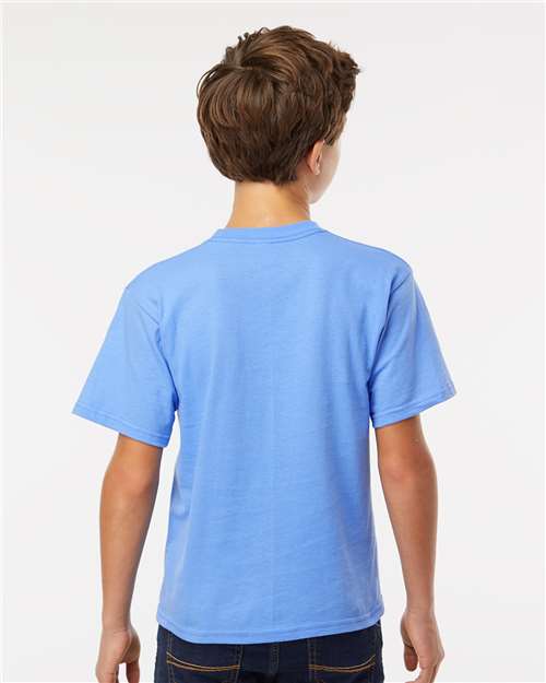 M&O 4850 Youth Gold Soft Touch T-Shirt - Back view