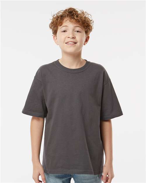 M&O 4850 Youth Gold Soft Touch T-Shirt - Front view