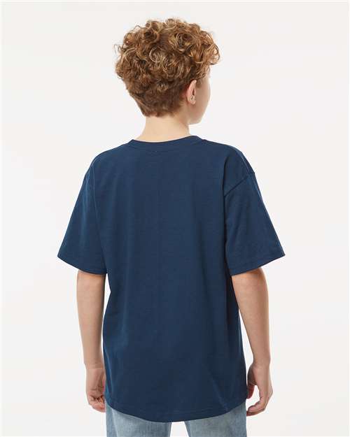 M&O 4850 Youth Gold Soft Touch T-Shirt - Back view