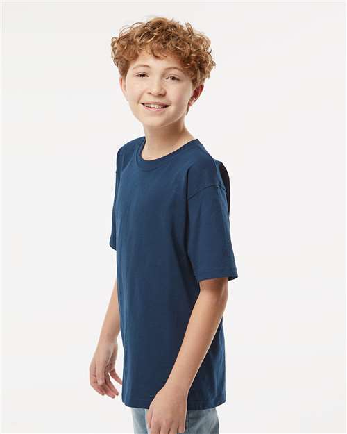 M&O 4850 Youth Gold Soft Touch T-Shirt - Side view