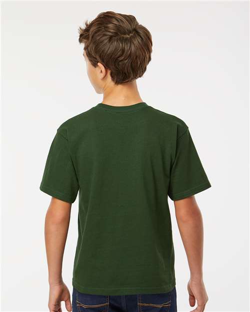 M&O 4850 Youth Gold Soft Touch T-Shirt - Back view