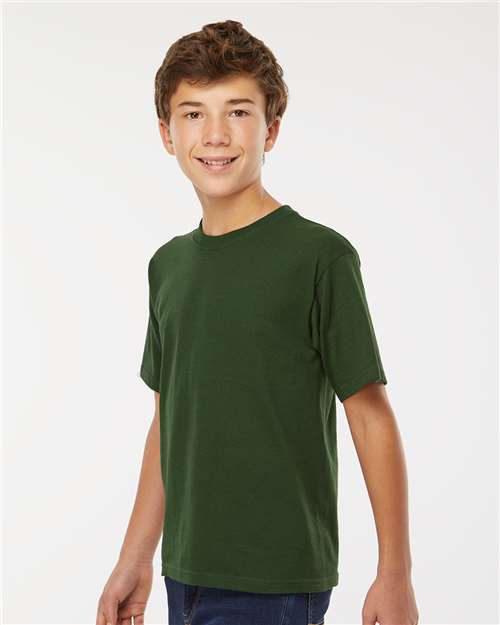 M&O 4850 Youth Gold Soft Touch T-Shirt - Side view
