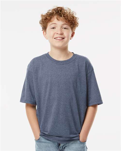 M&O 4850 Youth Gold Soft Touch T-Shirt - Front view