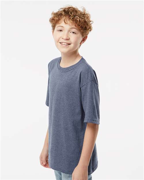 M&O 4850 Youth Gold Soft Touch T-Shirt - Side view