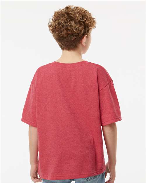 M&O 4850 Youth Gold Soft Touch T-Shirt - Back view