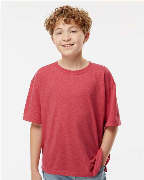 M&O 4850 Youth Gold Soft Touch T-Shirt - Front view