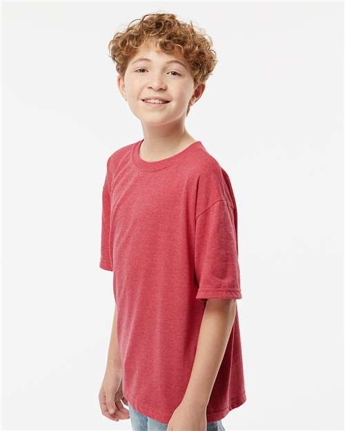 M&O 4850 Youth Gold Soft Touch T-Shirt - Side view