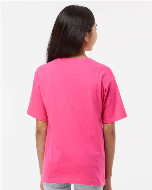 M&O 4850 Youth Gold Soft Touch T-Shirt - Back view