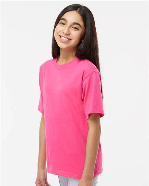 M&O 4850 Youth Gold Soft Touch T-Shirt - Side view