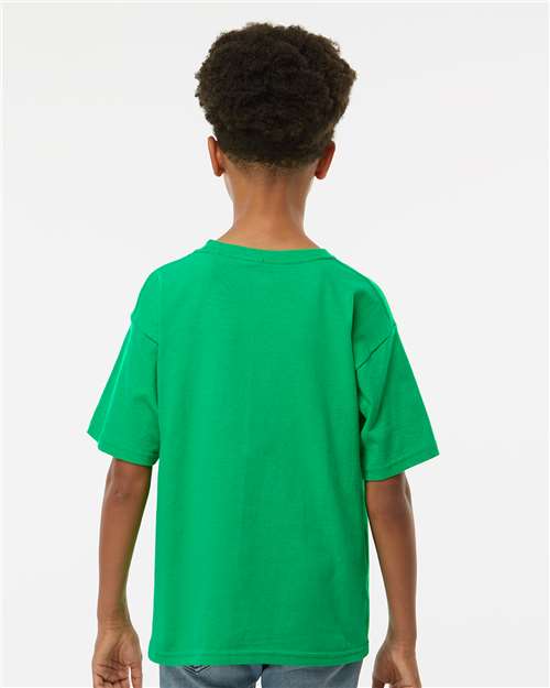 M&O 4850 Youth Gold Soft Touch T-Shirt - Back view