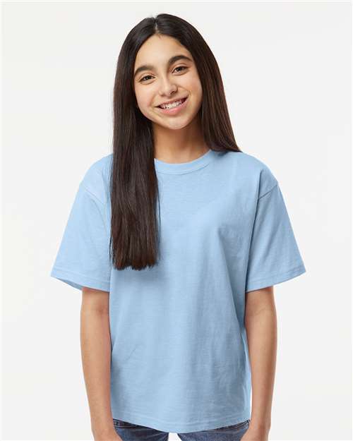 M&O 4850 Youth Gold Soft Touch T-Shirt - Front view