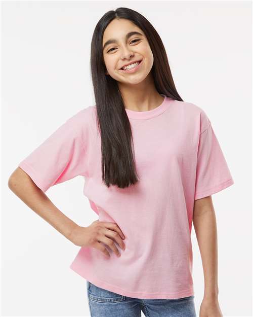 M&O 4850 Youth Gold Soft Touch T-Shirt - Front view