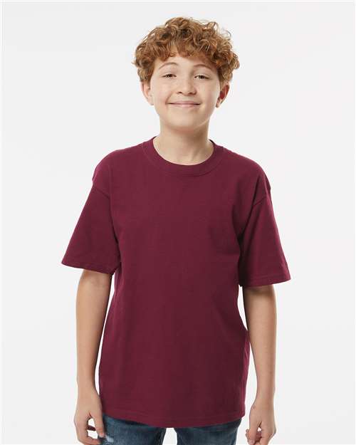 M&O 4850 Youth Gold Soft Touch T-Shirt - Front view