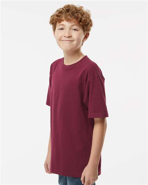 M&O 4850 Youth Gold Soft Touch T-Shirt - Side view