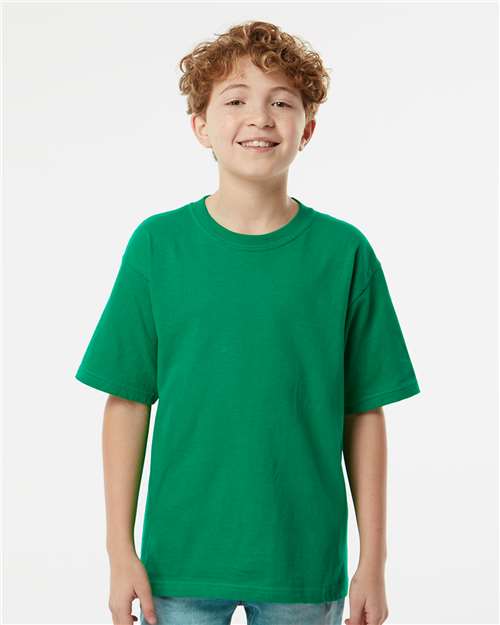 M&O 4850 Youth Gold Soft Touch T-Shirt - Front view