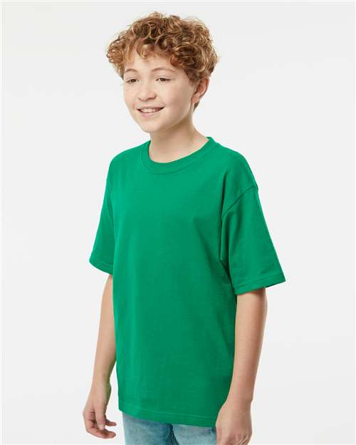 M&O 4850 Youth Gold Soft Touch T-Shirt - Side view
