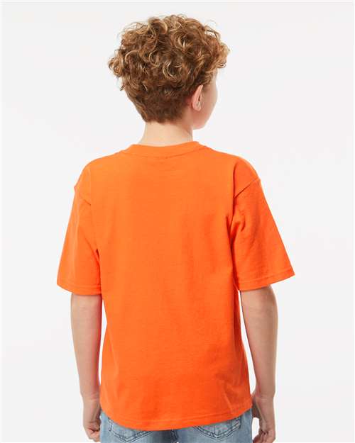 M&O 4850 Youth Gold Soft Touch T-Shirt - Back view