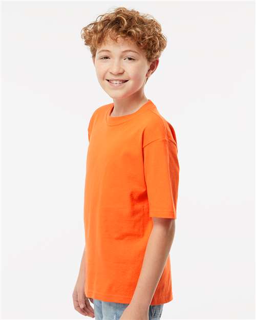 M&O 4850 Youth Gold Soft Touch T-Shirt - Side view