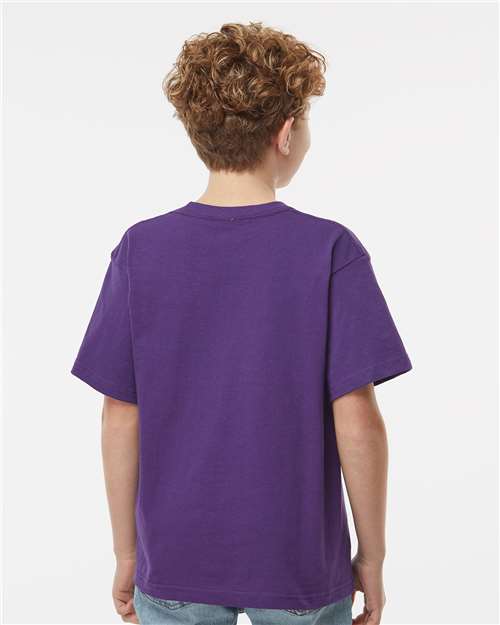 M&O 4850 Youth Gold Soft Touch T-Shirt - Back view
