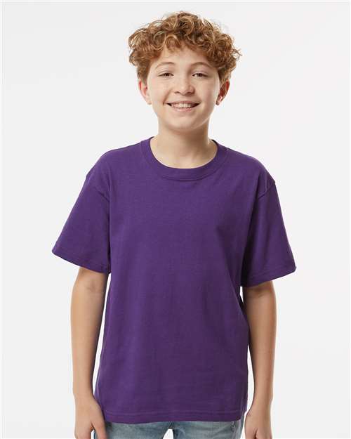 M&O 4850 Youth Gold Soft Touch T-Shirt - Front view