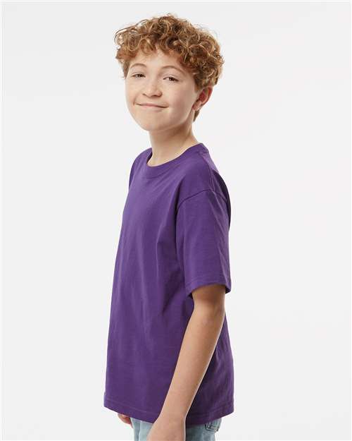 M&O 4850 Youth Gold Soft Touch T-Shirt - Side view