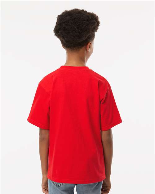 M&O 4850 Youth Gold Soft Touch T-Shirt - Back view