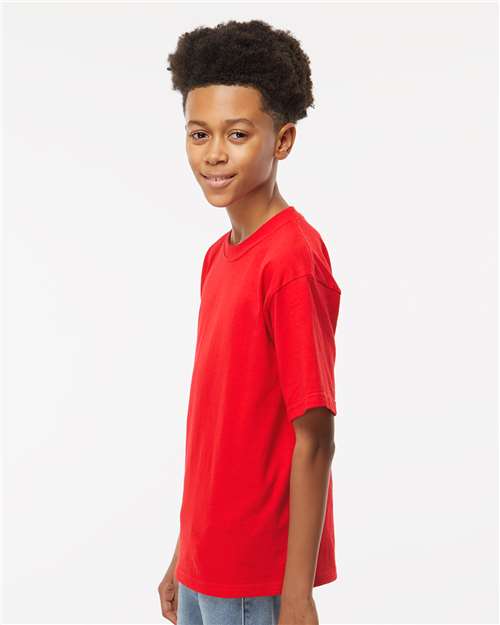 M&O 4850 Youth Gold Soft Touch T-Shirt - Side view