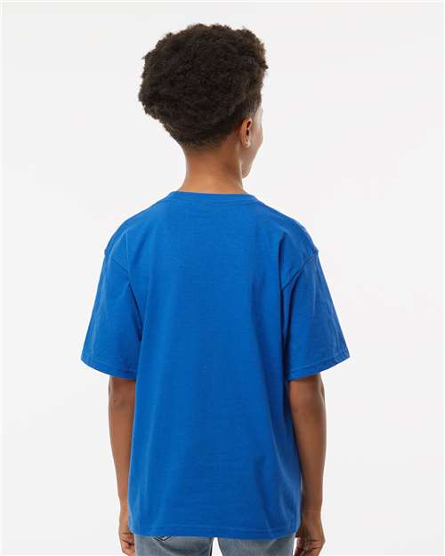 M&O 4850 Youth Gold Soft Touch T-Shirt - Back view