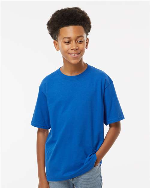 M&O 4850 Youth Gold Soft Touch T-Shirt - Front view