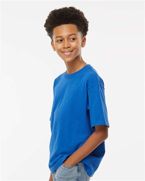 M&O 4850 Youth Gold Soft Touch T-Shirt - Side view