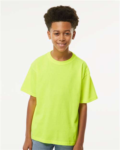 M&O 4850 Youth Gold Soft Touch T-Shirt - Front view