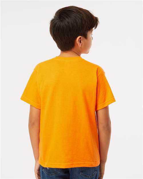 M&O 4850 Youth Gold Soft Touch T-Shirt - Back view