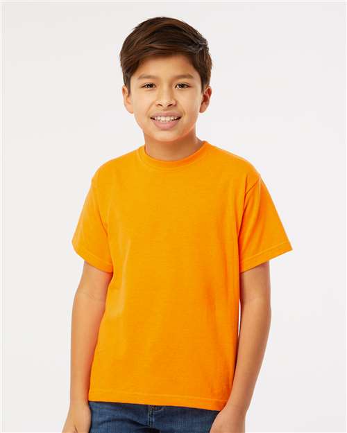 M&O 4850 Youth Gold Soft Touch T-Shirt - Front view