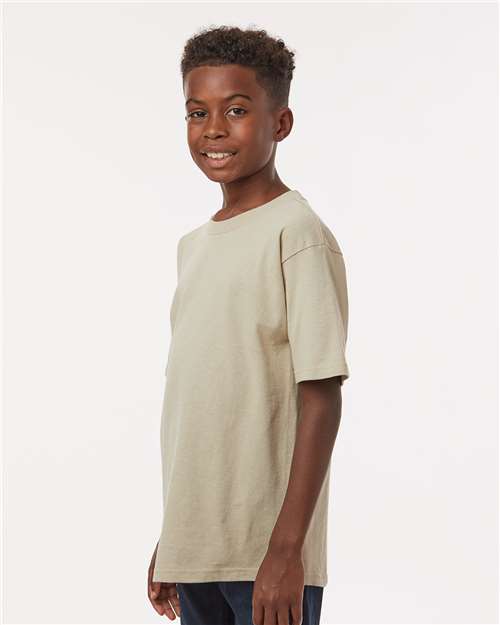 M&O 4850 Youth Gold Soft Touch T-Shirt - Side view