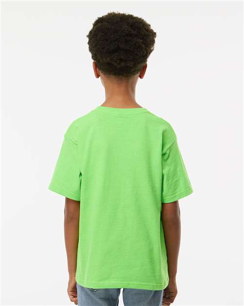 M&O 4850 Youth Gold Soft Touch T-Shirt - Back view