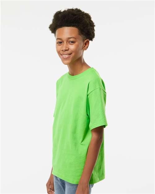 M&O 4850 Youth Gold Soft Touch T-Shirt - Side view