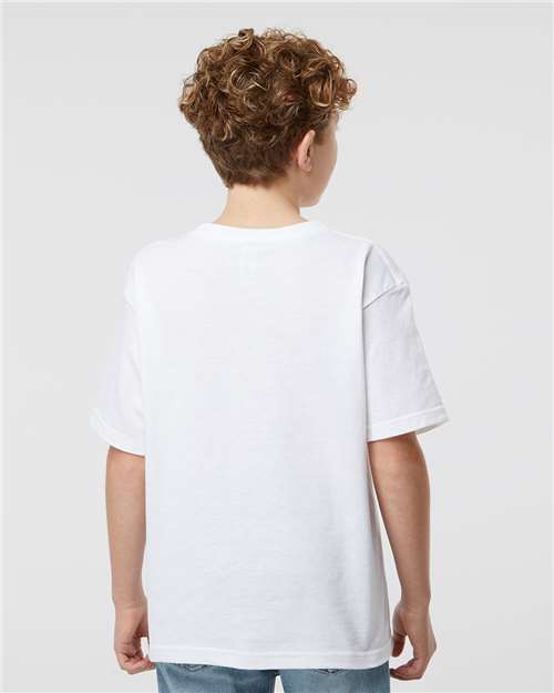 M&O 4850 Youth Gold Soft Touch T-Shirt - Back view